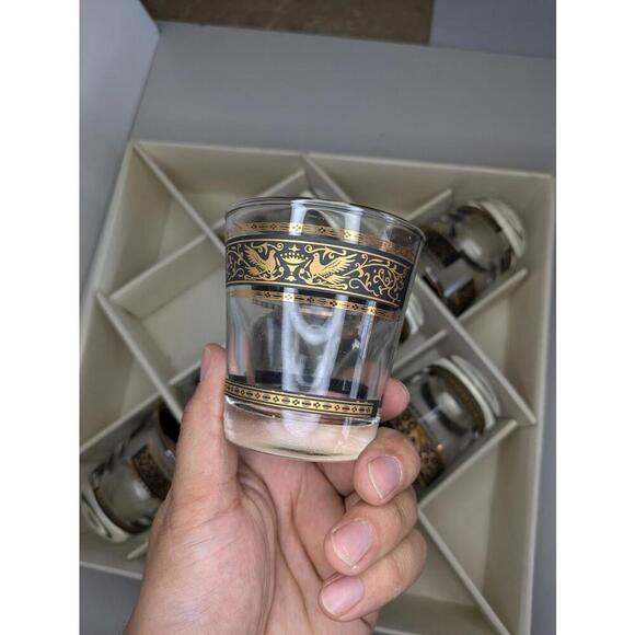 Vintage Aristocrat By Dominion Set of 8 24k Gold Tumbler Glasses - Picture 3 of 8